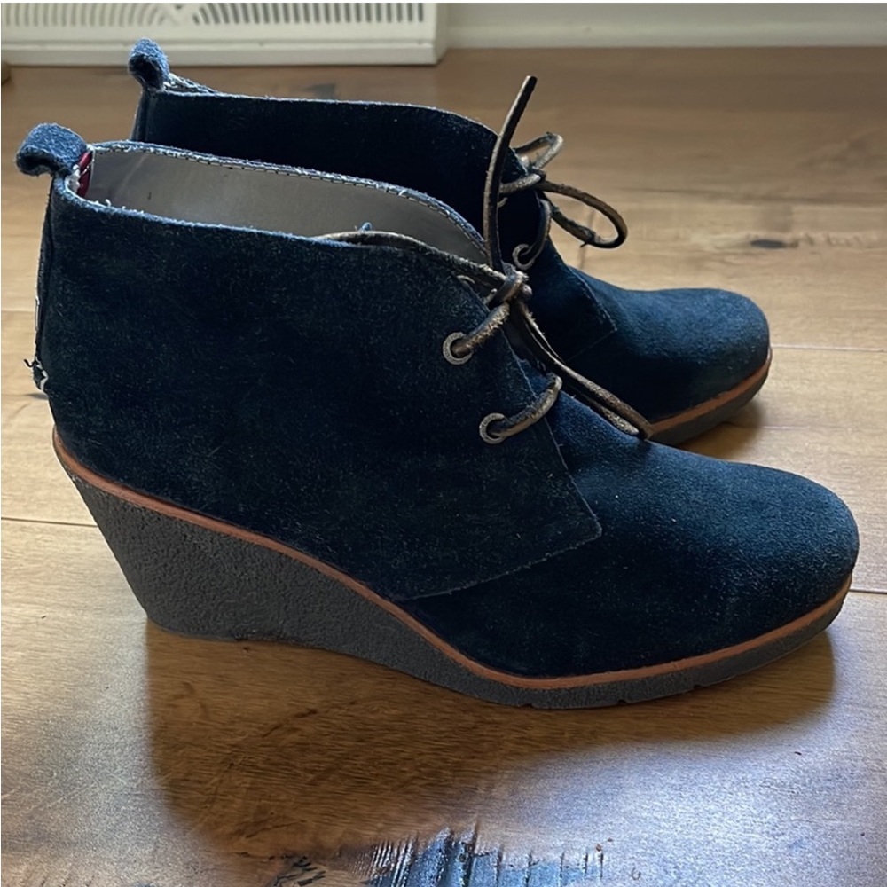 Sperry Suede Harlow Wedge Booties